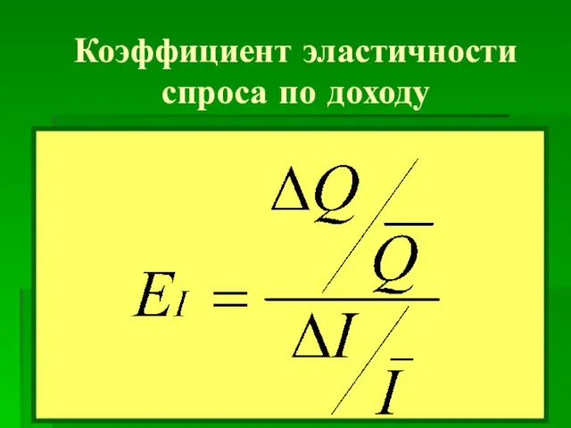 Коэффициент эластичности спроса по доходу