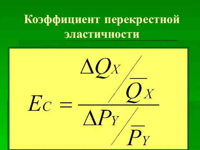 Коэффициент перекрестной эластичности