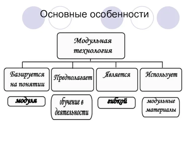 Основные особенности