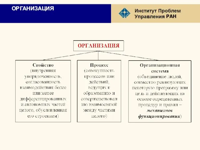 ОРГАНИЗАЦИЯ