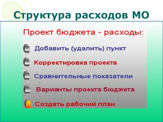 Структура расходов МО