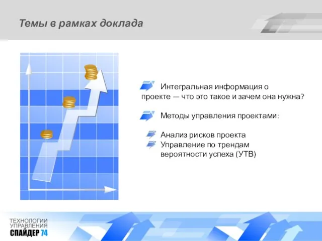 Темы в рамках доклада Интегральная информация о проекте — что это такое