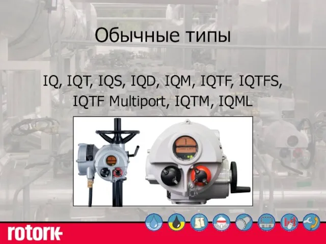 Обычные типы IQ, IQT, IQS, IQD, IQM, IQTF, IQTFS, IQTF Multiport, IQTM, IQML