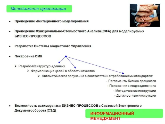 Менеджмент организации ИНФОРМАЦИОННЫЙ МЕНЕДЖМЕНТ