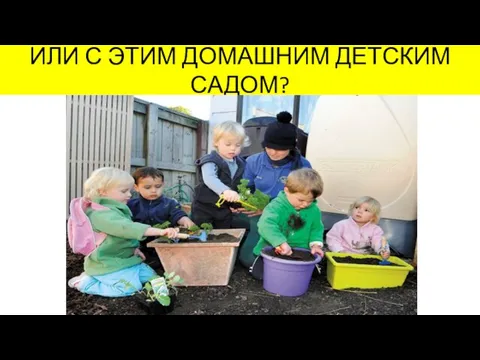 ИЛИ С ЭТИМ ДОМАШНИМ ДЕТСКИМ САДОМ?