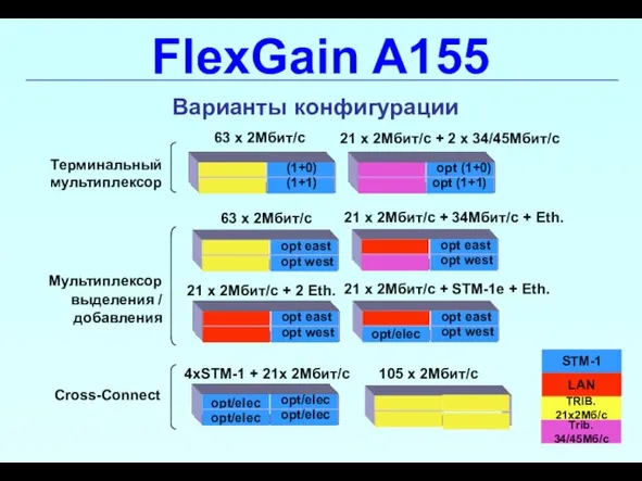 FlexGain A155 Варианты конфигурации