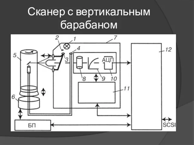 Сканер с вертикальным барабаном