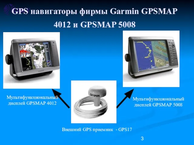 GPS навигаторы фирмы Garmin GPSMAP 4012 и GPSMAP 5008 Мультифункциональный дисплей GPSMAP