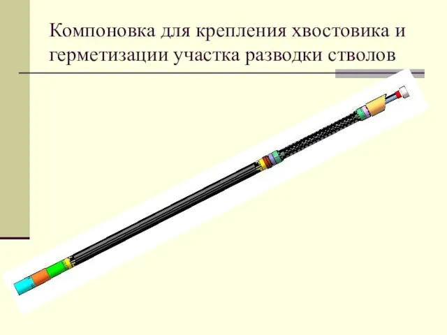 Компоновка для крепления хвостовика и герметизации участка разводки стволов