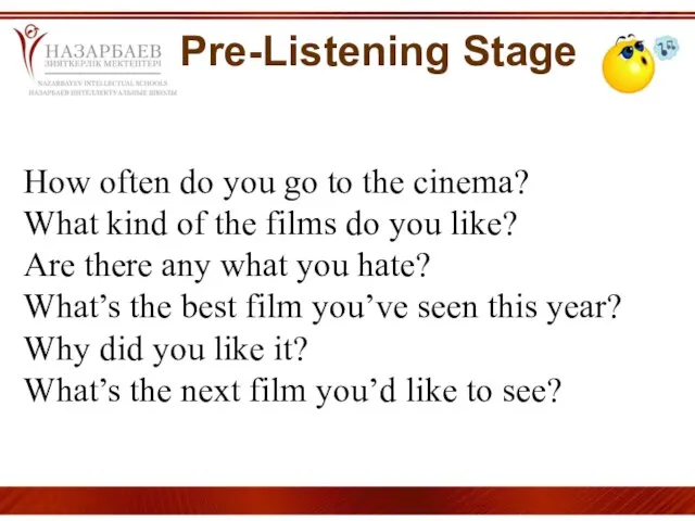 Pre-Listening Stage How often do you go to the cinema? What kind