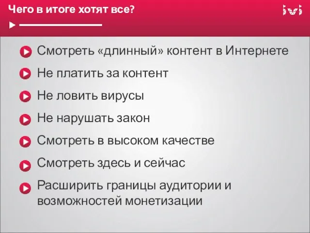 Чего в итоге хотят все? Смотреть «длинный» контент в Интернете Не платить