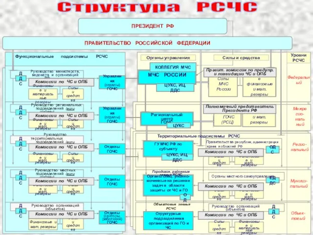 Структура РСЧС