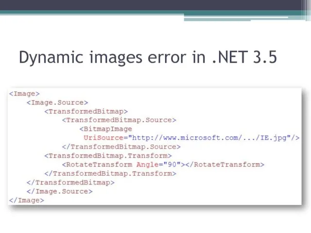 Dynamic images error in .NET 3.5