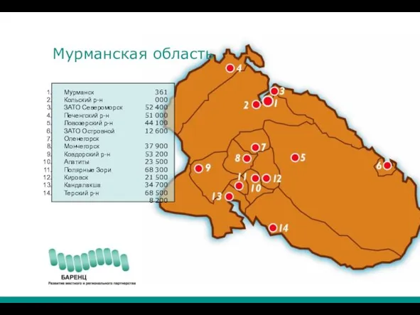 Мурманская область Мурманск Кольский р-н ЗАТО Североморск Печенгский р-н Ловозерский р-н ЗАТО