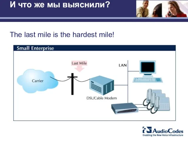 И что же мы выяснили? The last mile is the hardest mile!