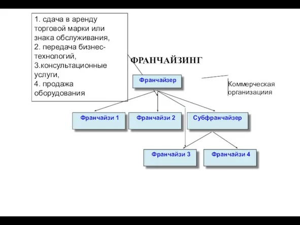 ФРАНЧАЙЗИНГ Коммерческая организациия