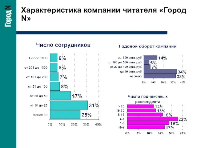 Характеристика компании читателя «Город N»