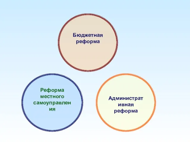 Бюджетная реформа Реформа местного самоуправления Административная реформа