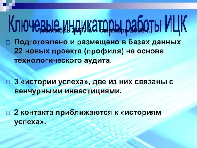 Подготовлено и размещено в базах данных 22 новых проекта (профиля) на основе