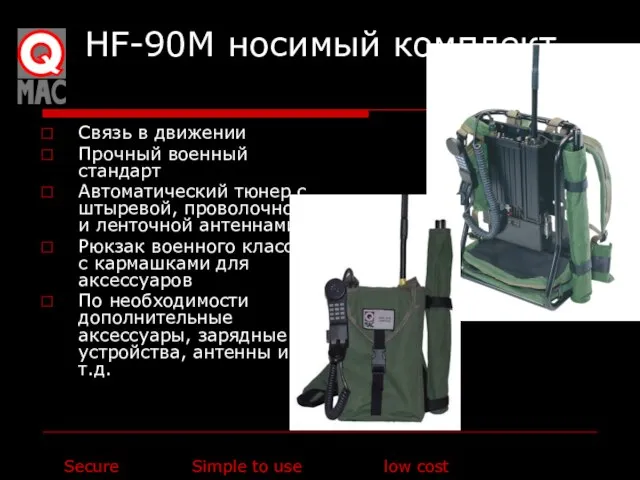 HF-90M носимый комплект Связь в движении Прочный военный стандарт Автоматический тюнер с