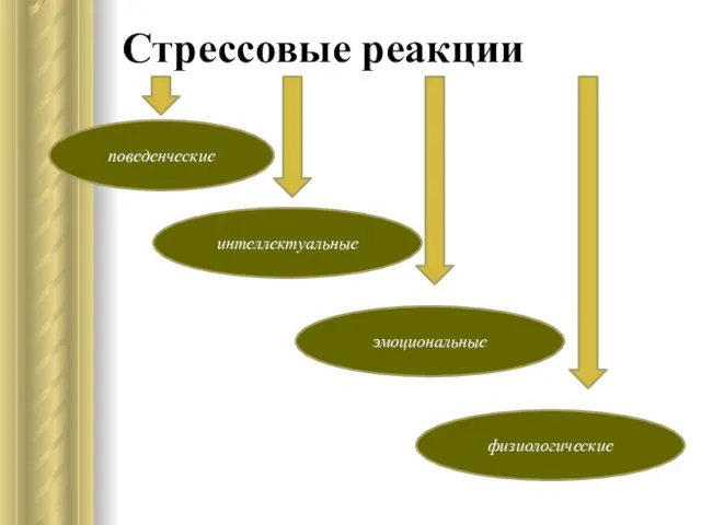 Стрессовые реакции поведенческие интеллектуальные эмоциональные физиологические