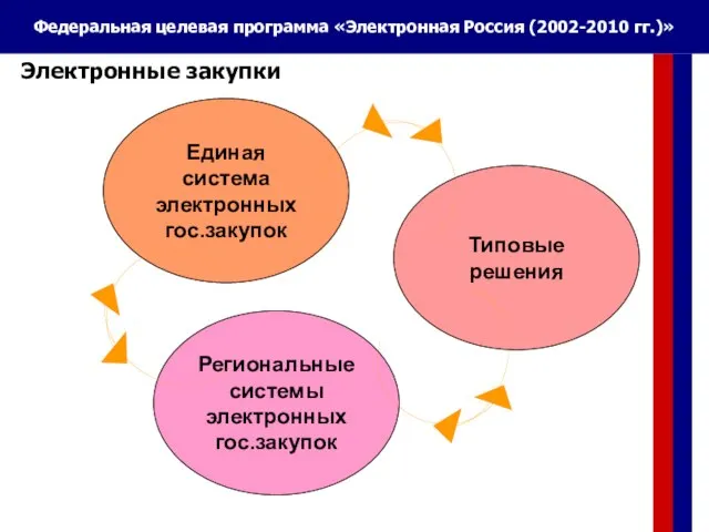 Единая система электронных гос.закупок Региональные системы электронных гос.закупок Типовые решения Электронные закупки