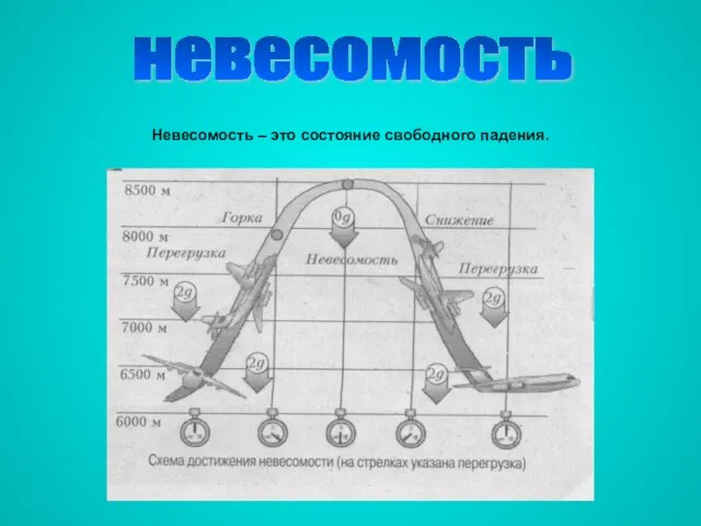 Невесомость – это состояние свободного падения. невесомость