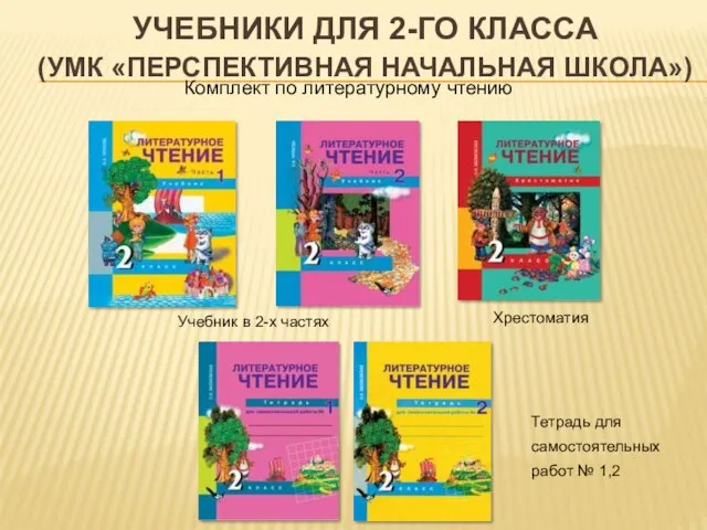 УЧЕБНИКИ ДЛЯ 2-ГО КЛАССА (УМК «ПЕРСПЕКТИВНАЯ НАЧАЛЬНАЯ ШКОЛА») Комплект по литературному чтению