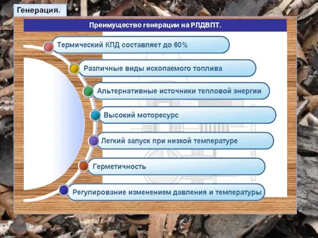 Генерация. Преимущество генерации на РЛДВПТ.