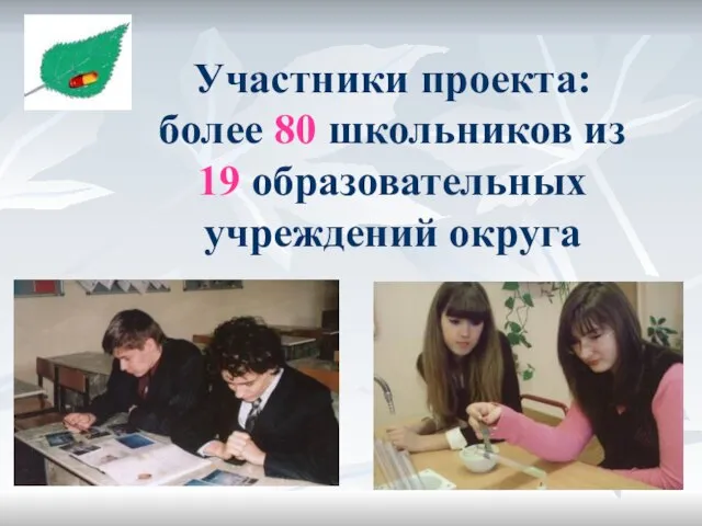 Участники проекта: более 80 школьников из 19 образовательных учреждений округа
