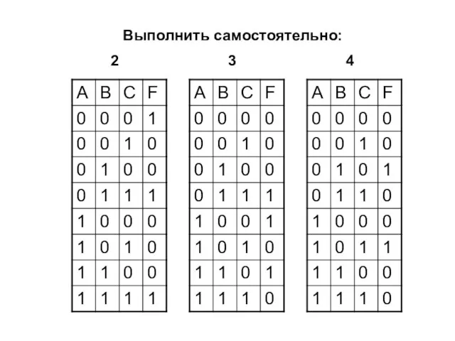 Выполнить самостоятельно: 2 3 4