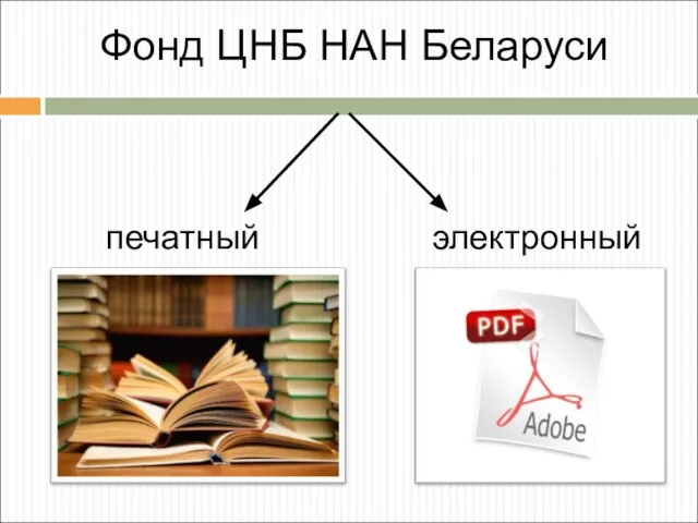 Фонд ЦНБ НАН Беларуси печатный электронный