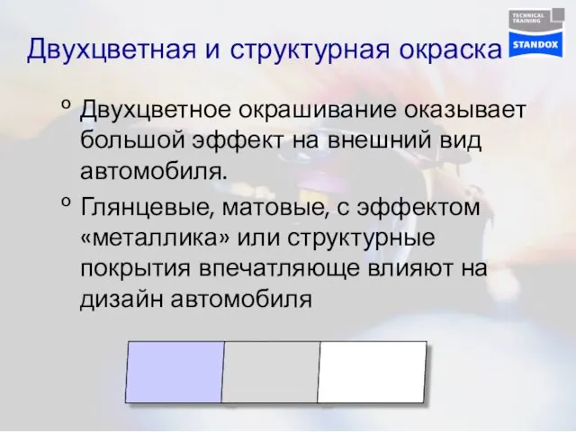 Двухцветная и структурная окраска Двухцветное окрашивание оказывает большой эффект на внешний вид