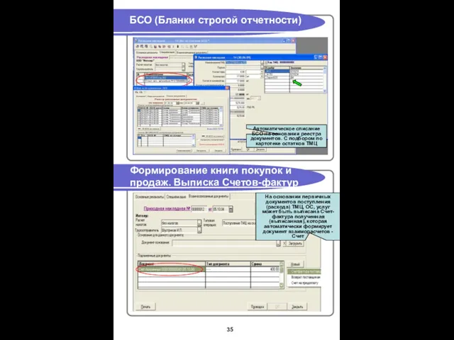 БСО (Бланки строгой отчетности) Формирование книги покупок и продаж. Выписка Счетов-фактур Автоматическое