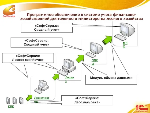 МЛХ ПЛХО Лесхоз Лесничество КПК «СофтСервис: Сводный учет» «СофтСервис: Сводный учет» «СофтСервис: