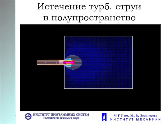 Истечение турб. струи в полупространство