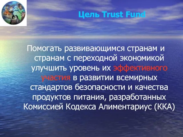 Цель Trust Fund Помогать развивающимся странам и странам с переходной экономикой улучшить