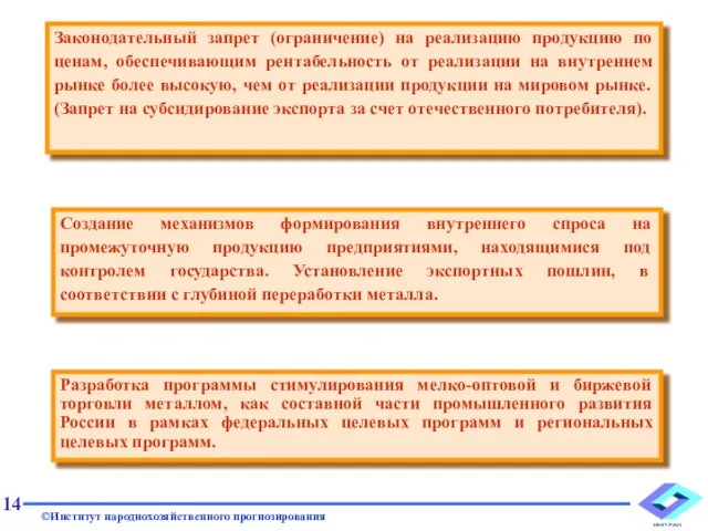 Законодательный запрет (ограничение) на реализацию продукцию по ценам, обеспечивающим рентабельность от реализации