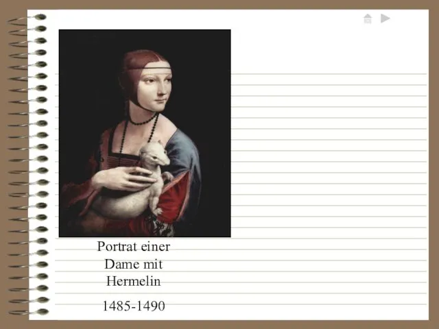 Portrat einer Dame mit Hermelin 1485-1490