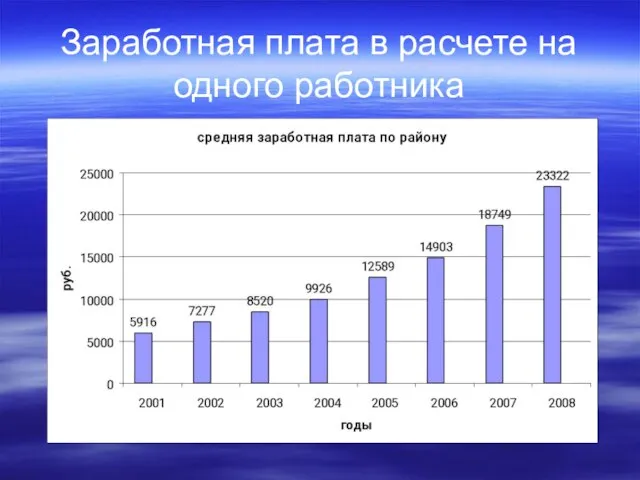 Заработная плата в расчете на одного работника