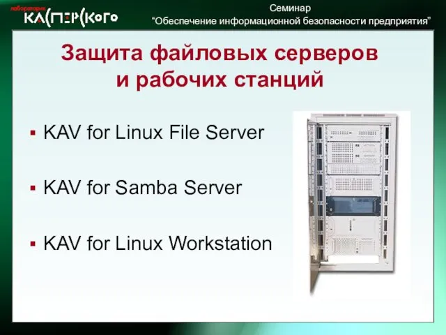 Защита файловых серверов и рабочих станций KAV for Linux File Server KAV