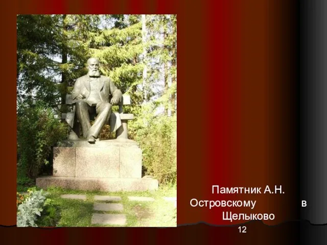 Памятник А.Н.Островскому в Щелыково