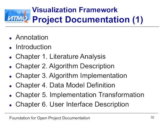 Foundation for Open Project Documentation Visualization Framework Project Documentation (1) Annotation Introduction