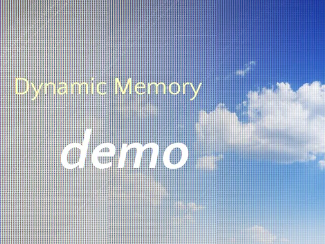 Dynamic Memory demo