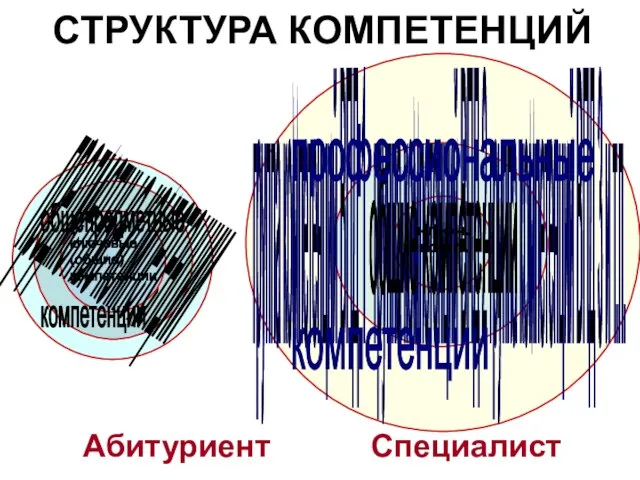 Абитуриент Специалист СТРУКТУРА КОМПЕТЕНЦИЙ