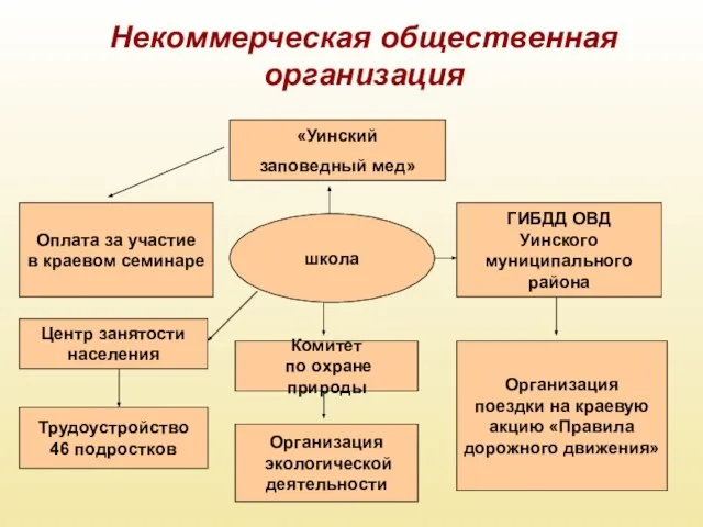 Некоммерческая общественная организация школа ГИБДД ОВД Уинского муниципального района Организация поездки на