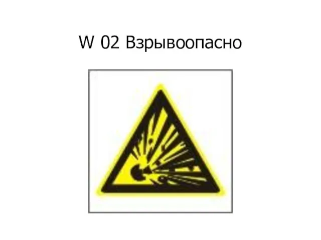 W 02 Взрывоопасно