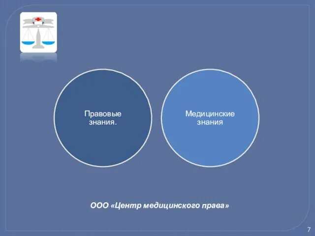 ООО «Центр медицинского права» Правовые знания. Медицинские знания