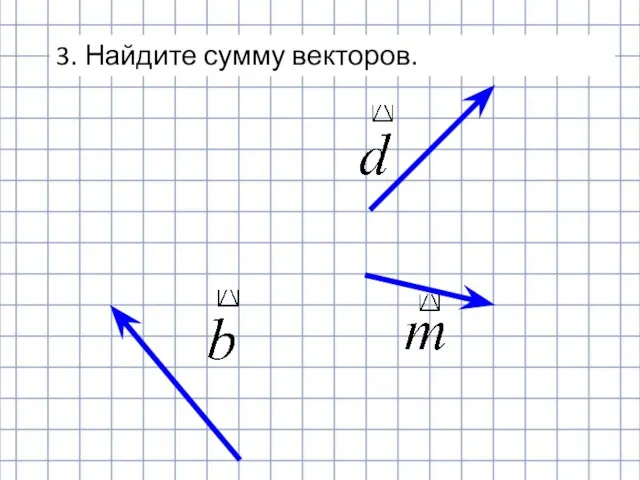 3. Найдите сумму векторов.