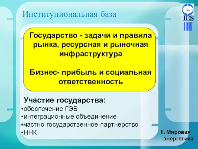 Государство - задачи и правила рынка, ресурсная и рыночная инфраструктура Бизнес- прибыль